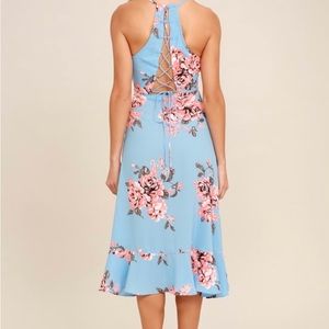 My Finest Flower Periwinkle Blue Floral Print wrap dress ❤️